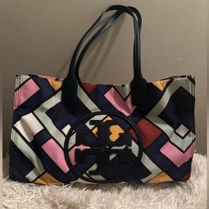 TORY BURCH COLORFUL GEO PRINT ELLA TOTE